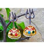 Multicolor Trishul Jhumka Earrings