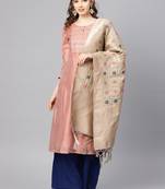 Women's Grey Woven Banarasi Silk dupattas