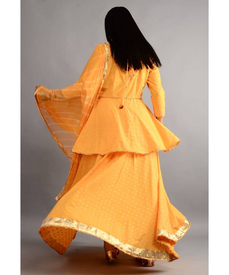 Chunri Kurta And Skirt With Dupatta