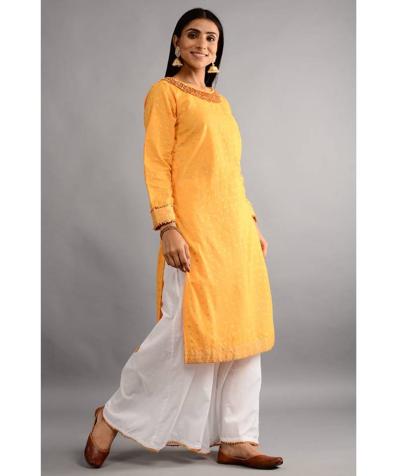KeshPhool Kurta, Palazzo Set With Dupatta