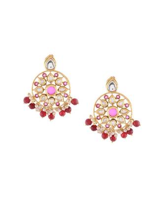 Ruby Red Kundan Earrings 2