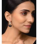 Uncut Kundan And Black Onyx Earrings