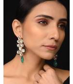 Kundan And Green Stone Earrings