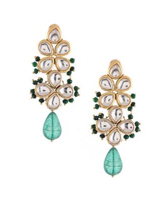 Kundan And Green Stone Earrings 2