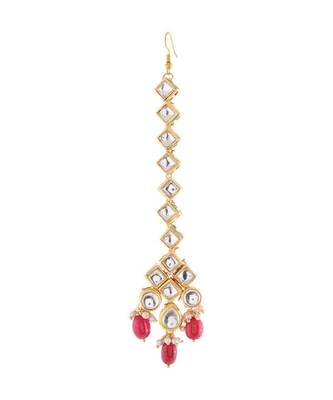 Kundan And Red Stones Mangtikka 1