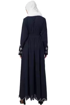 A-Line Designer Dubai Abaya With Pleated Design