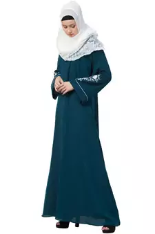 A-Line Designer Abaya With Embroidery