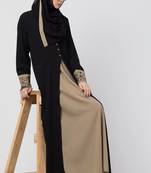 A-Line Designer Abaya With Embroidery And Button On Front