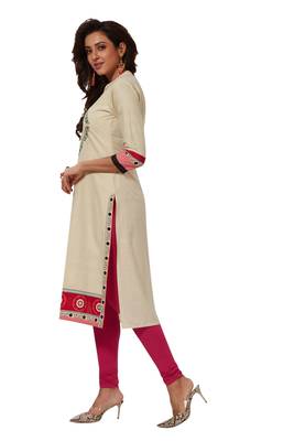 Light-green printed cotton cotton-kurtis 3
