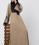 A-Line Dubai Abaya With Embroidery