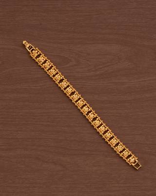 Golden bracelet Medium size 7 inches size Unisex one gram gold 2