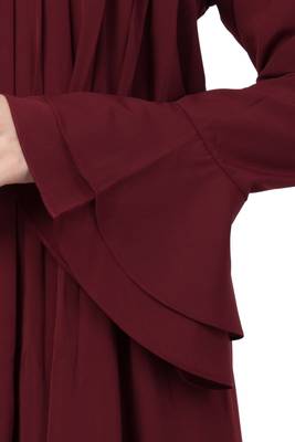 A-Line Abaya With Pleated Design 4