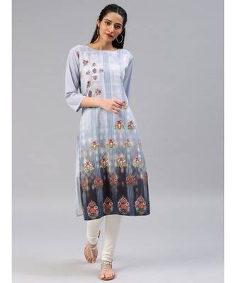 multicolor printed polyester stitched kurti 1
