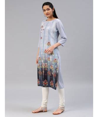 multicolor printed polyester stitched kurti 2