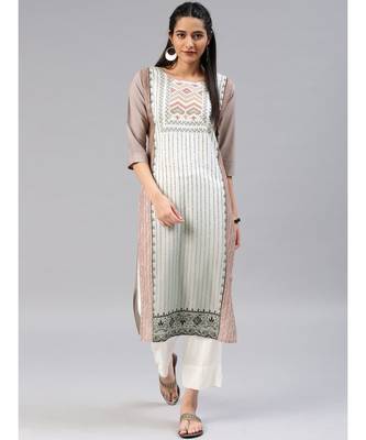 multicolor printed polyester stitched kurti 1