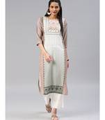 multicolor printed polyester stitched kurti