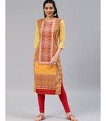 multicolor printed polyester stitched kurti