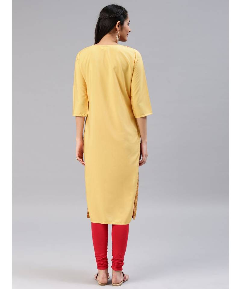 multicolor printed polyester stitched kurti