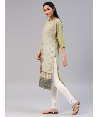 multicolor printed polyester stitched kurti 2