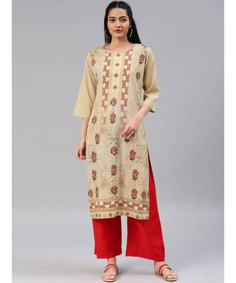 multicolor printed polyester stitched kurti 1