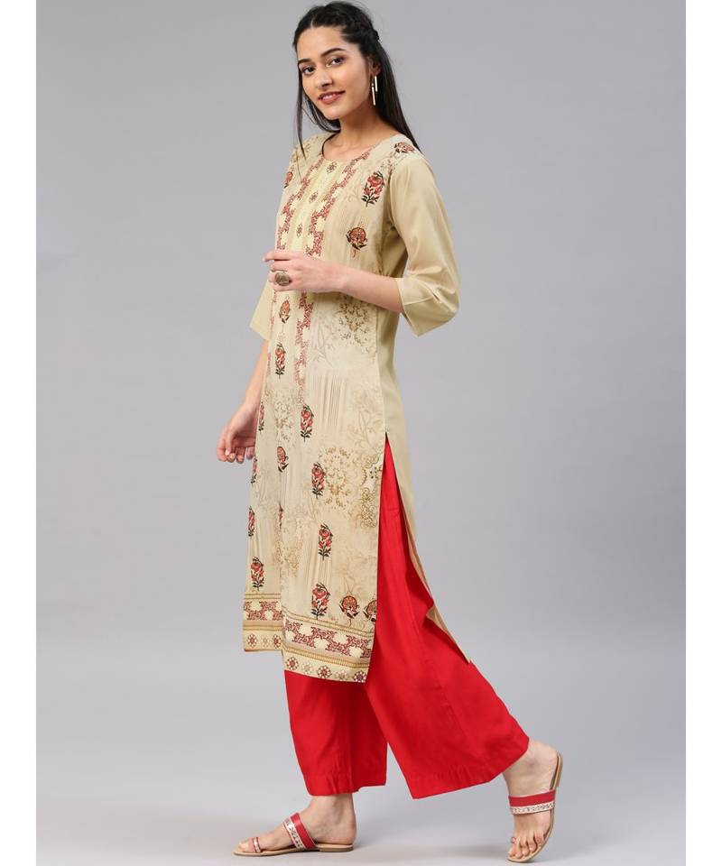 multicolor printed polyester stitched kurti