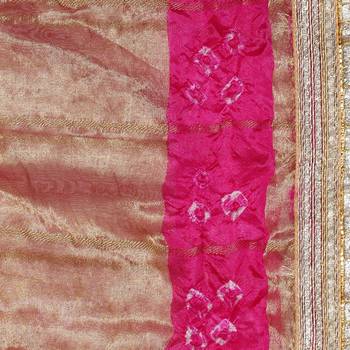 Pink Silk Bandhej Dupatta 4