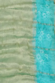 Blue Silk Bandhej Dupatta