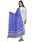 Blue Silk Bandhej Dupatta