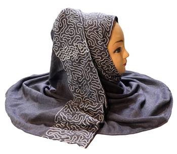 Casual Wear Rayon Soft Cotton Embroidery Dupatta Hijab Scarf For Women 4
