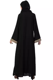 Front Open Designer Abaya With Embroidery