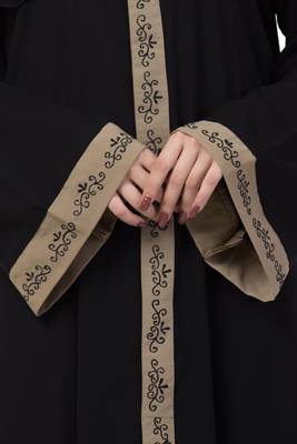 Front Open Designer Abaya With Embroidery 5