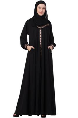 A-Line Abaya With Embroidery And Dual Pocket 2