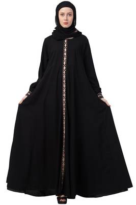 A-Line Abaya With Embroidery And Dual Pocket 4