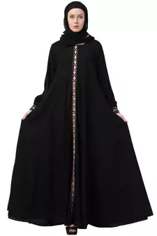 A-Line Abaya With Embroidery And Dual Pocket