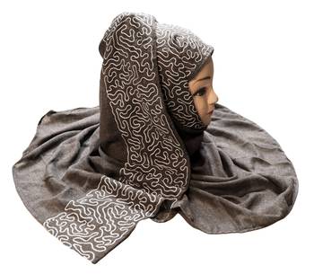 Rayon Soft Cotton Embroidery Scarf Dupatta Hijab For Women ( 3