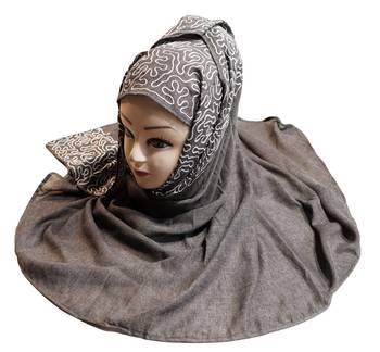 Rayon Soft Cotton Embroidery Scarf Dupatta Hijab For Women ( 5