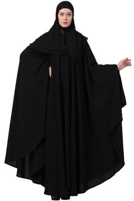 Black Kashibo Plain Islamic Abaya 1