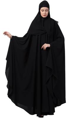 Black Kashibo Plain Islamic Abaya 2