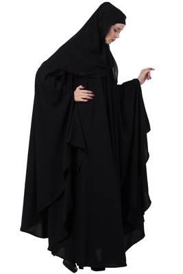 Black Kashibo Plain Islamic Abaya 3
