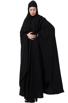 Black Kashibo Plain Islamic Abaya 4