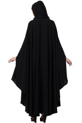 Black Kashibo Plain Islamic Abaya 5
