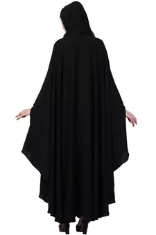 Black Kashibo Plain Islamic Abaya