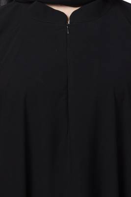 Black Kashibo Plain Islamic Abaya 6