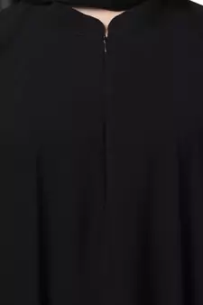 Black Kashibo Plain Islamic Abaya