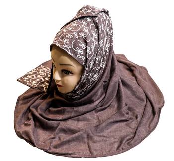 Rayon Soft Cotton Occasion Wear Embroidery Scarf Hijab Dupatta For Women 3