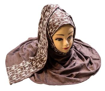 Rayon Soft Cotton Occasion Wear Embroidery Scarf Hijab Dupatta For Women 4
