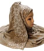Rayon Soft Cotton Embroidery Hijab Scarf Dupatta For Women 