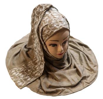 Rayon Soft Cotton Embroidery Hijab Scarf Dupatta For Women  5