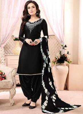 Black moti georgette salwar 1