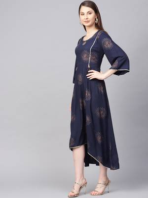 Navy-blue printed liva kurtas-and-kurtis 3